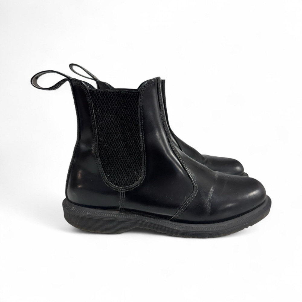 DR. MARTENS BLACK LEATHER CHELSEA BOOTS WOMENS 6 - Picture 4 of 11